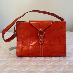 Large Flap Ring Dooney & Bourke Orange